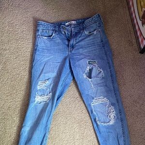 Hollister ripped blue jeans